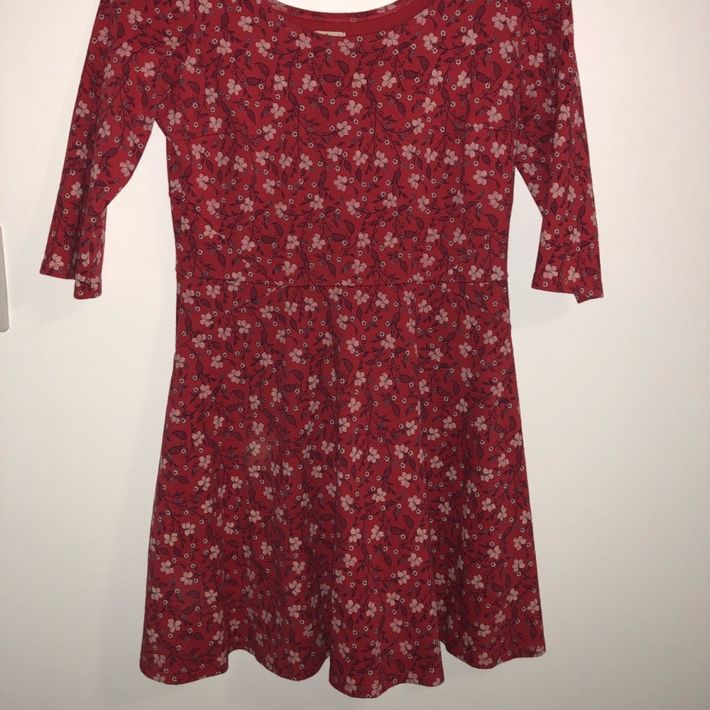 Pink floral skater dress